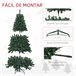 Árvore de Natal PVC, Aço HOMCOM, casa - natal Verde