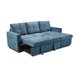 Sofá Cama Com Baú e Chaise Longue Cinza Claro