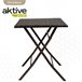 Conjunto de mesa e cadeiras dobráveis de rotim Aktive para terraço Preto