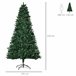 Árvore de Natal PVC, Aço HOMCOM, casa - natal Verde