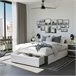 Sommier rebatível Luxo Max 3D 135x190 Branco/cinza