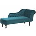 Beliani Chaise longue versão à direita Veludo NIMES Azul/ Verde