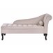 Beliani Chaise longue à direita Veludo PESSAC Bege