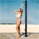 Duche Solar Exterior Liga de Zinco Outsunny Preto