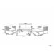Beliani Conjunto lounge Madeira de acácia BERMUDA Branco/ Bege