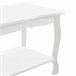Mesa de centro Pearl Vintage com MDF lacado e prateleira de pinho Branco