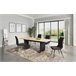 Mesa de jantar extensível ARUBA Preto/ Madeira