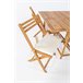 Set VIENA II mesa dobrável com 4 cadeiras dobráveis cor madeira Castanho