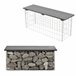 Banco de jardim gabião Friesland WPC 90x25 Cinza