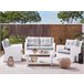 Beliani Conjunto lounge Ratan sintético MARINO Branco