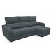 Chaise longue convertível em cama tecido APRIL Cinza