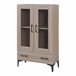 Vitrina Søndersø com 2 portas, prateleira de vidro e aglomerado 70 Madeira