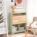 Mesa dobrável para computador com 3 prateleiras FWT104-GR SoBuy PT Verde