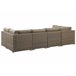 Beliani Conjunto lounge BELVEDERE Castanho