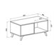  Mesa de centro para sala de estar - 45 x 92 x 50 cm 92x50 Branco/cinza