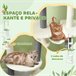 Arranhador para Gatos Aglomerado, Pelúcia e Corda de Algodão Cru