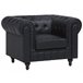 Beliani Poltrona CHESTERFIELD Preto