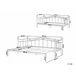 Beliani Cama com estrado Metal TULLE 102x209 Preto