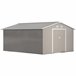 Abrigo e Jardim Metálico Aço galvanizado e PP Outsunny 386 Cinza Claro
