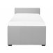 Beliani Cama com estrado Poliéster MARMANDE 96x214 Azul Marino