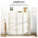 Armário Modular 12 Cubos PP e Aço HOMCOM Natural/ Branco