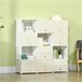 Armário Modular 12 Cubos PP e Aço HOMCOM Natural/ Branco