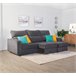 Chaise longue convertível em cama tecido APRIL Cinza