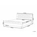 Beliani Cama com estrado Veludo AVALLON 172x233 Azul Marino