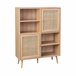 Aparador de arrumação de estilo boémio com efeito cana e madeira, 90 Aparador de arrumação de estilo boémio com efeito cana e madeira, 90 Madeira