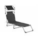Beliani Cadeira lounge/relax FOLIGNO Preto
