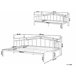 Beliani Cama nido Acero TULLE 92x209 Branco