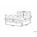 Beliani Cama com estrado Metal DINARD 167x208 Branco