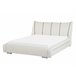 Beliani Cama com estrado Poliéster NANTES 168x237 Branco/ Bege