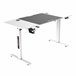 Secretária regulável em altura Stryn Aglomerado e Aço 60x140 Branco/cinza