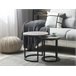 Beliani Conjunto de 2 mesas auxiliares DIXIE 48x48 Cinza