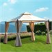 Pérgola de Exterior Metal, Poliéster Outsunny 300x300 Bege