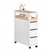 Armário de casa de banho BZR54-W SoBuy Branco