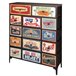 Max Home Vintage Cómoda de 14 gavetas em tecido Multicor