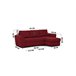 Chaise longue com cama ASTON Vermelho