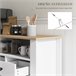 Aparador de Cozinha MDF HOMCOM, casa - móveis de armazenamento Branco