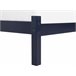 Beliani Cama com estrado Pinho FLORAC 167x208 Azul Marino