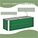 Caixa de Plantio Aço Outsunny, varanda e jardim - jardinagem Verde