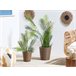 Beliani Conjunto de 2 vasos para plantas SARTI Castanho