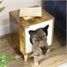 Casa para Gatos MDF, Melamina, Madeira de Pinho e Pelúcia PawHut Vermelho