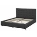 Beliani Cama com armazenamento Poliéster ROCHELLE 173x213 Cinza Escuro