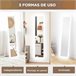 Espelho de Pé Vidro temperado e MDF HOMCOM, casa - decoração Branco