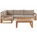 Beliani Conjunto lounge TIMOR Madeira Clara