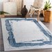 ANDRE 1213 Tapete Grego vintage antiderrapante 80x150 Branco