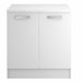 Módulo baixo UNO de 80cm 2 portas branco mate Branco