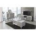  Mesa de centro para sala de estar - 45 x 92 x 50 cm 92x50 Branco/cinza
